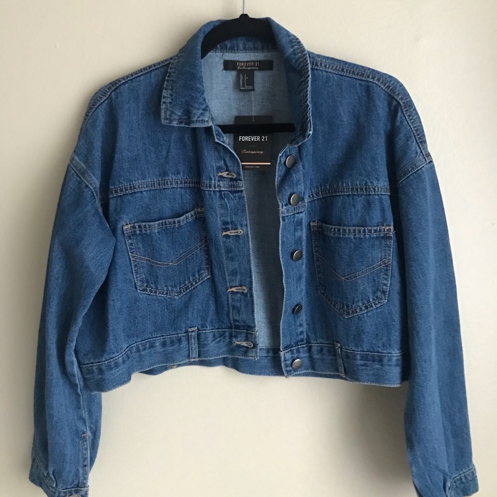 F21 Cropped Denim Jacket